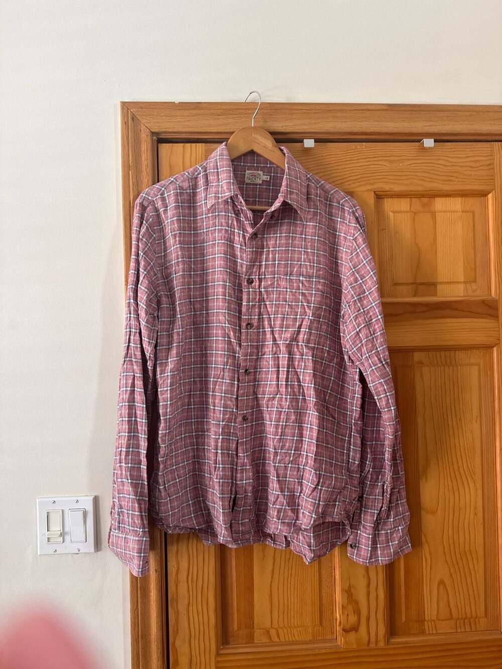 Faherty Organic Cotton Plaid Flannel Button Down Shirt